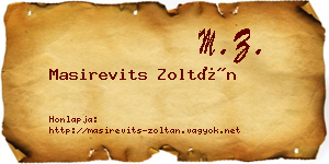 Masirevits Zoltán névjegykártya